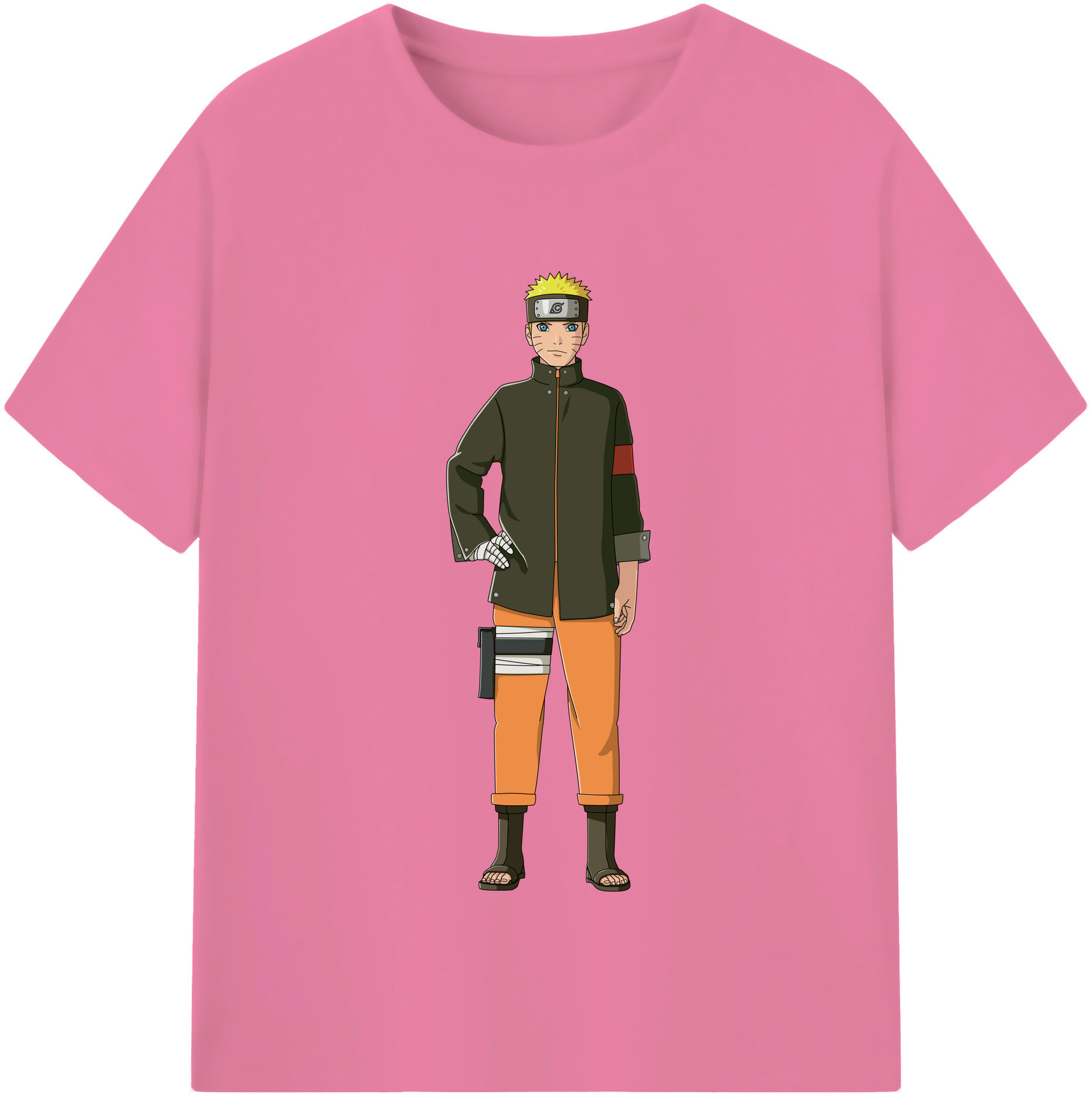 （画像用） NARUTO -ナルト- うずまき ナルト Uzumaki Naruto 綿100％半袖Tシャツ（フロントプリント）